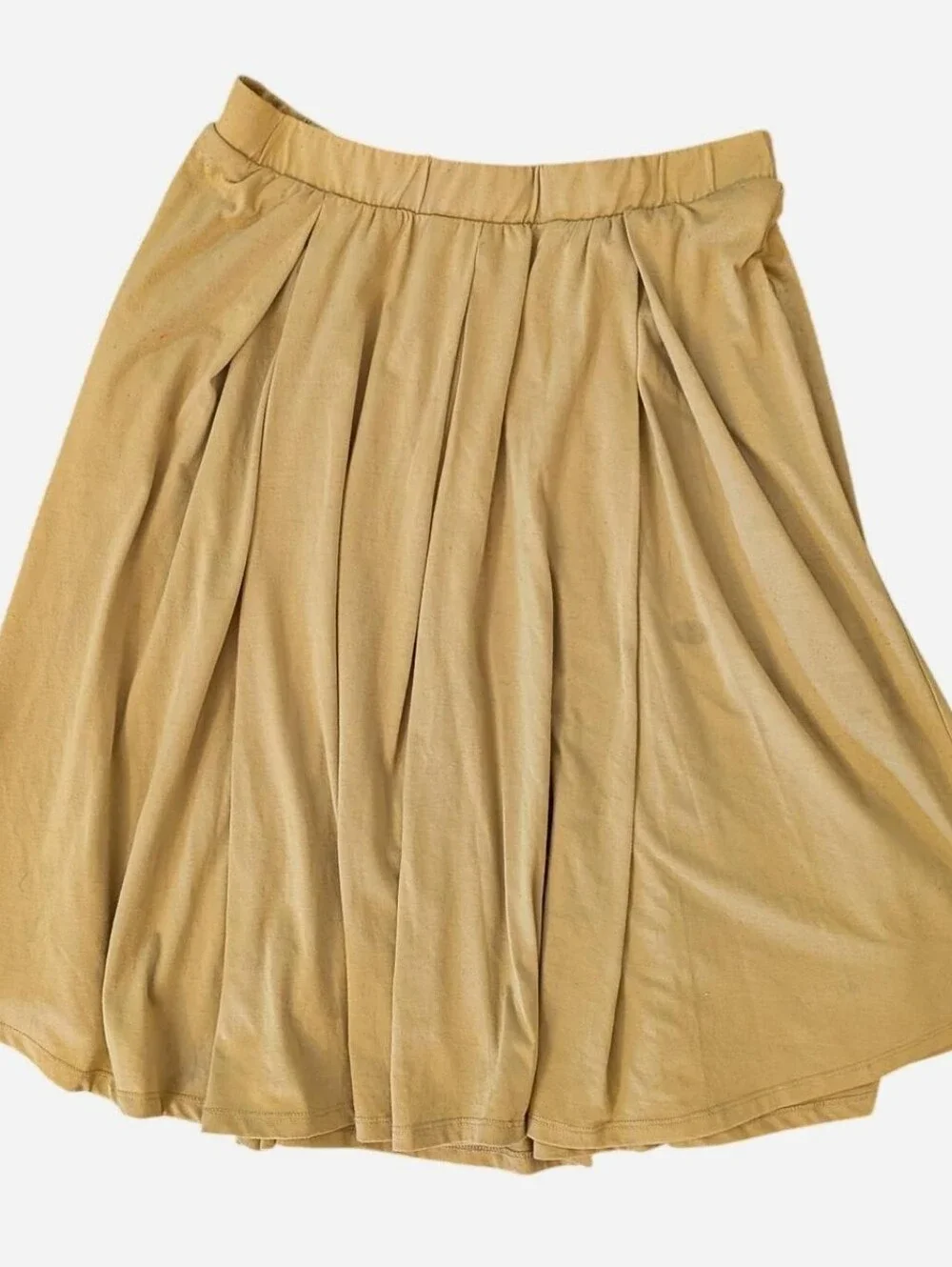 LU LA ROE mustard yellow midi skirt
